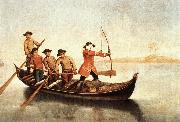 LONGHI, Pietro Duck Hunters on the Lagoon s Norge oil painting reproduction